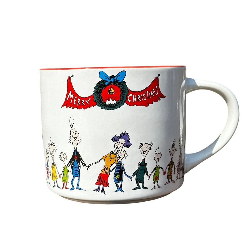Lenox 2025 Zak Dr Seuss Christmas Mug White w/ Red Trim Whoville Grinch 15oz